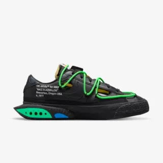 【NIKE 耐吉】off-white x Nike Blazer Low 解構 太空 黑綠 男女 休閒鞋 滑板鞋 DH7863-001(DH7863-001)