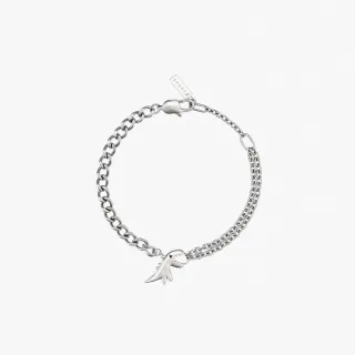 【agnes b.】Sport b. 男用恐龍白鋼手鍊