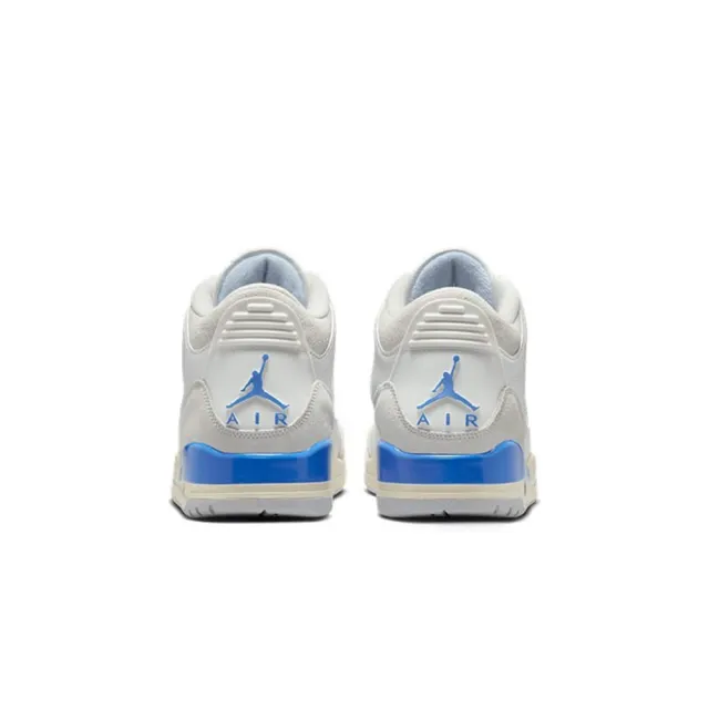 【NIKE 耐吉】AIR JORDAN 3 RETRO LUCKY SHORTS 白灰藍(CT8532-101)