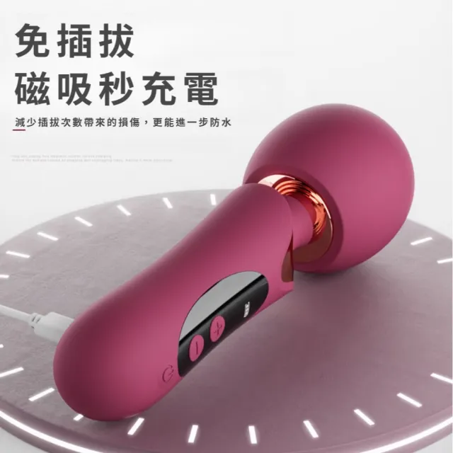 豪華強震大頭電動AV棒(64種玩法 噴水G點按摩棒 女性情趣用品 女用 震動棒)