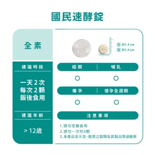 【營養師輕食】國民速酵錠3盒組(一盒60顆 消化酵素 分解澱粉油脂 苦瓜胜肽 酵母鉻)