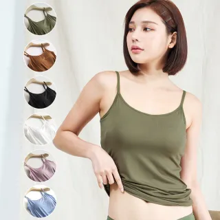 【PINK LADY】7色 罩杯式背心 超柔軟莫代爾細肩帶 BRA TOP(內衣/內搭/小可愛/襯墊/固定式胸墊)
