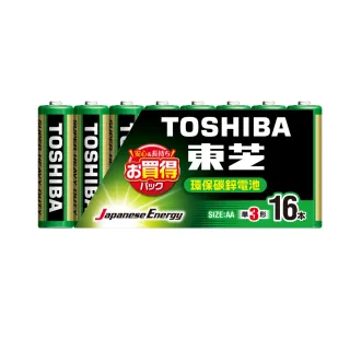 【TOSHIBA 東芝】環保3號電池 16入