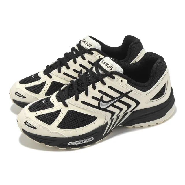 【NIKE 耐吉】休閒鞋 Air Pegasus 2005 男鞋 米白 椰奶 黑 復古 氣墊 運動鞋(HQ5403-102)