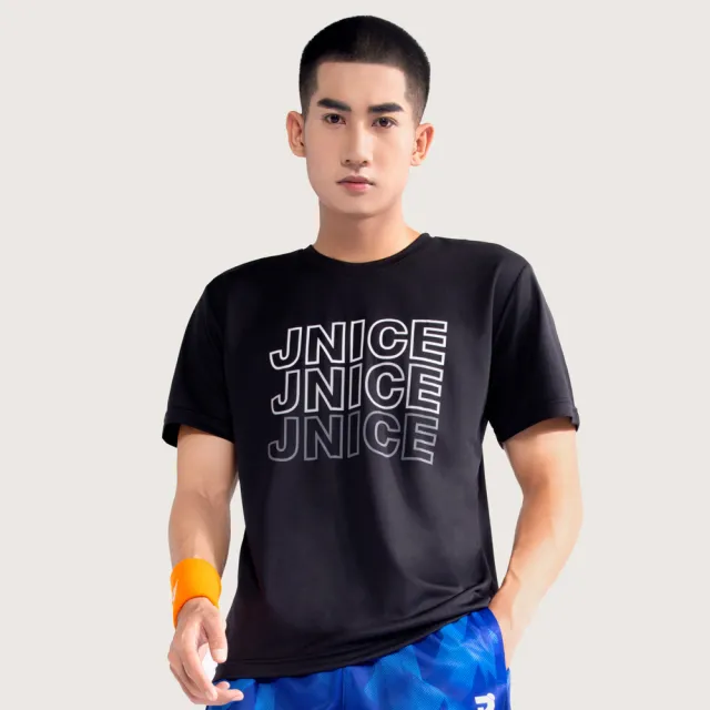 【JNICE 久奈司】漸層LOGO舒適吸濕透氣涼感排汗衣-黑(JT-2091-BK)