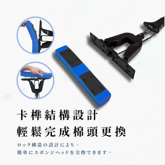 超吸水職人膠棉拖把超值組(1拖3棉)