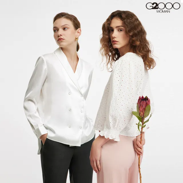 【G2000】女款 出清品 時尚百搭法式風格休閒上衣(2款可選)