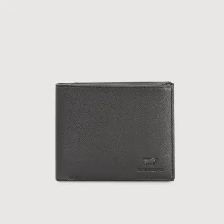 【BRAUN BUFFEL 德國小金牛】台灣總代理 艾康-A-TW 6卡透明窗皮夾-黑色(BF571-316-BK)