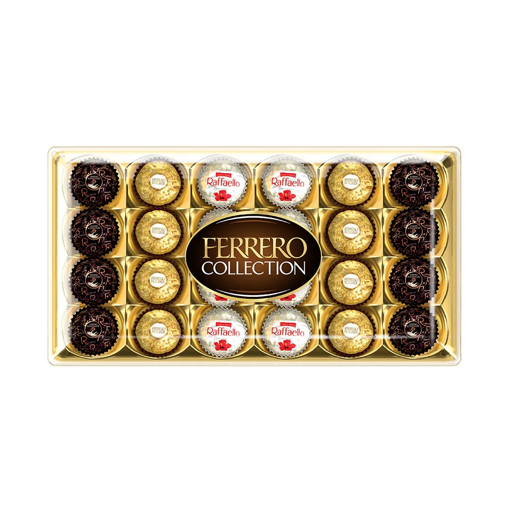 【金莎】三色巧克力24粒臻品禮盒2入組(母親節/情人節告白/聖誕禮物/萬聖節)