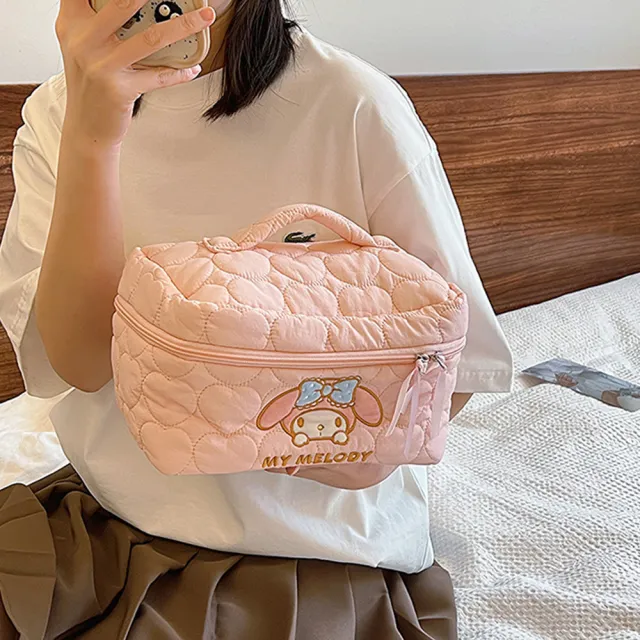 【SANRIO 三麗鷗】雙11 酷洛米美樂蒂大容量雲朵手提化妝包