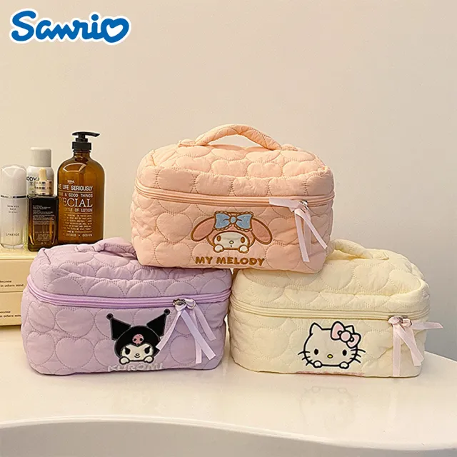 【SANRIO 三麗鷗】雙11 酷洛米美樂蒂大容量雲朵手提化妝包