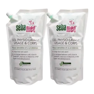 【SEBAMED】潔膚露環保補充包1000ml共2入(法文版 環保愛地球)
