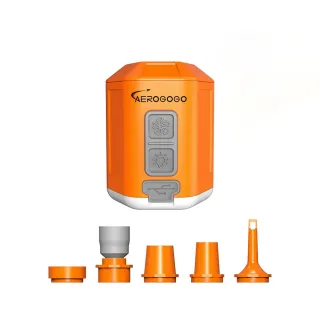 【Aerogogo】GIGA PUMP 4.0 口袋幫浦 - 橘色(充氣+抽氣+照明 三合一)
