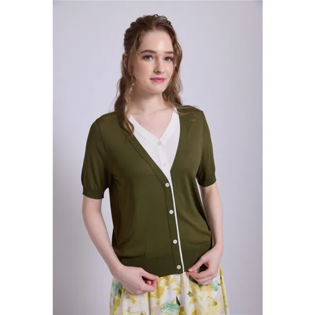 【SuperWands】雙重領設計沁涼針織衣