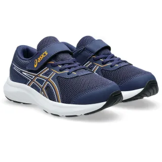 【asics 亞瑟士】運動鞋 童鞋 中童 兒童 魔鬼氈 CONTEND 9 PS 藍 1014A338-405