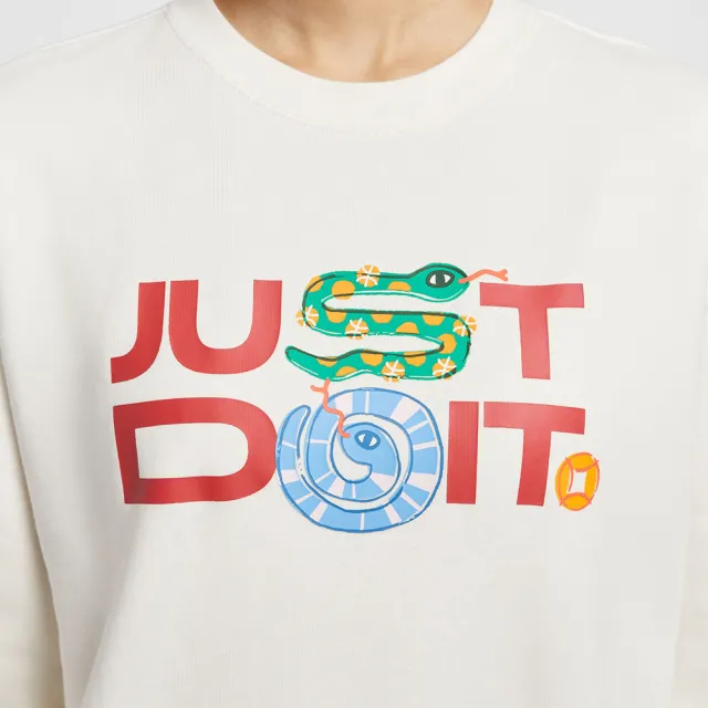 【NIKE 耐吉】長袖上衣 女 超寬鬆 CNY新年 AS W NSW OS CREW 白 HV8462-133