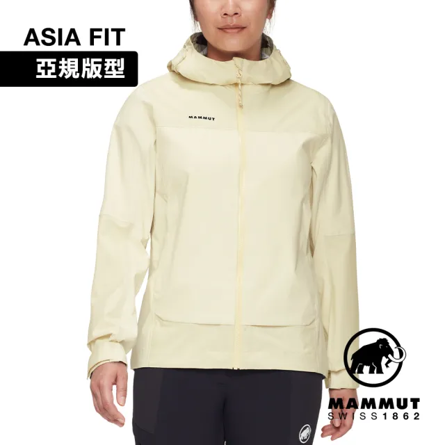 【Mammut 長毛象官方直營】Ducan Guide HS Hooded AF 輕量防水連帽外套 女款 阿穆特恩黃 #1010-31940
