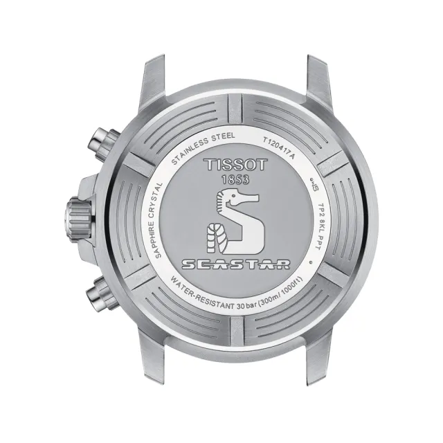 【TISSOT 天梭】SEASTAR 1000 灰 潛水計時腕錶 父親節 禮物 推薦 (T1204171708101)