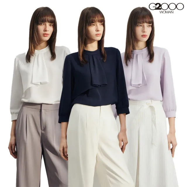 【G2000】女款 小立領長袖休閒上衣(3款可選)