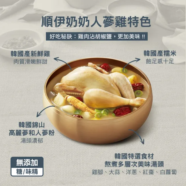 正宗人蔘雞1000gx2