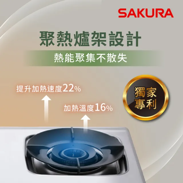 【SAKURA 櫻花】智動關雙炫火安全爐_台爐右乾燒G5920A(火速安裝-官方直營)