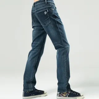 【BLUE WAY】男裝 756全方位瞬移舒適丹寧 直筒 牛仔褲-鬼洗