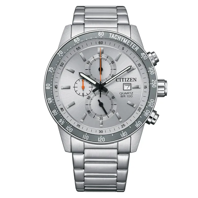 【CITIZEN 星辰】三眼石英鋼帶錶 AN3688-58H