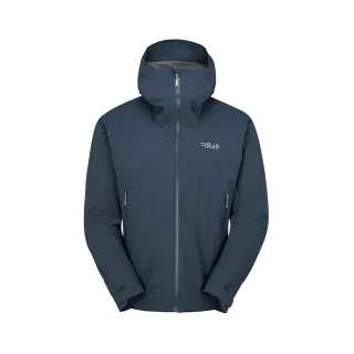 【RAB】Downpour Light Jacket 輕量防風防水連帽外套 男款 暴風藍 #QWG90