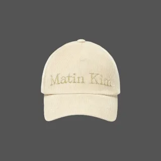 【MATIN KIM】官方旗艦 燈芯絨棒球帽(淺卡其)