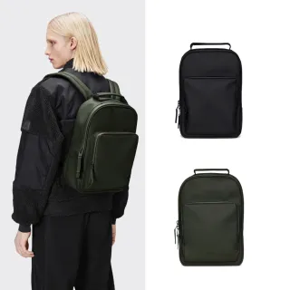 【RAINS官方直營】Book Daypack 基本款防水日常後背包(Black 經典黑)