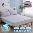 【ISHUR 伊舒爾】買1送1 乳膠冰絲涼蓆墊 贈同款枕頭套(單人 雙人 加大 均一價 涼感墊 野餐墊 速達)