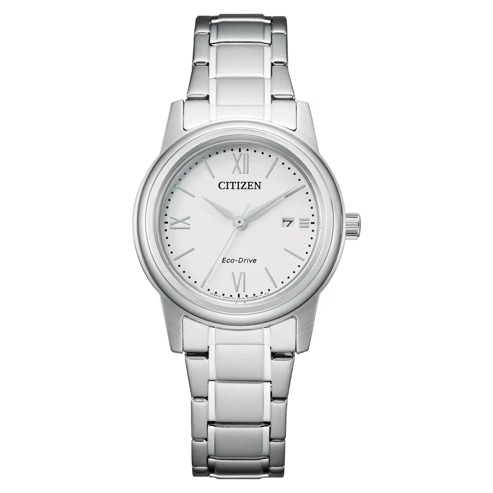 【CITIZEN 星辰】光動能鋼帶女錶 FE1220-89A