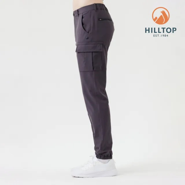 【Hilltop 山頂鳥】抗UV吸濕快乾彈性長褲 男款 黑｜PS07XMG7ECA0