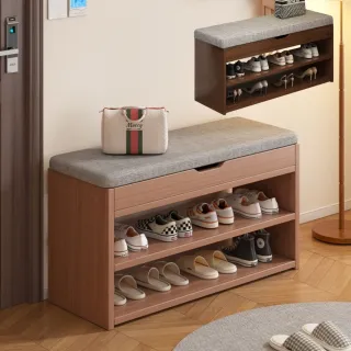 【SW】穿鞋椅 穿鞋凳 鞋櫃 換鞋櫃 穿鞋椅凳 換鞋凳(80x30x43cm掀蓋收納凳 儲物凳 玄關鞋櫃 多功能收納)