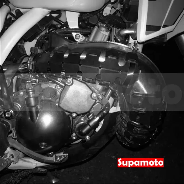【Supamoto】排氣管防燙蓋—短龍骨(鋁合金/越野/護蓋/膨脹室/前段/中段/側繞/通用/改裝/檔車)