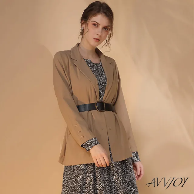【AVVJOY 艾薇卓爾】輕薄西裝外套(大衣 外套 小西裝 西裝女 外套女 西裝外套 百搭外套 KC0001WT)