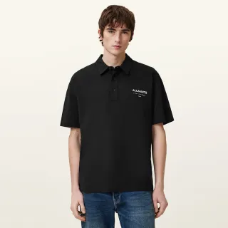 【ALLSAINTS】UNDERGROUND 純棉寬鬆POLO衫-黑 M047PA(舒適版型)
