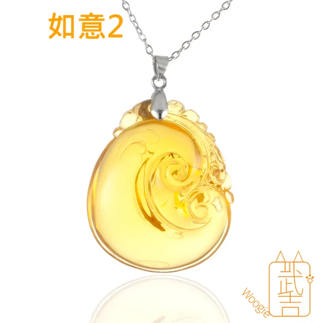 【Woogie武吉珠寶】琥珀蜜蠟精品藍琥珀項鍊(四款可選)