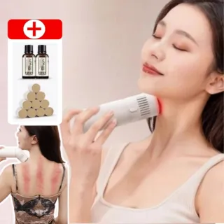 【楠陽艾】贈艾柱/精油-多功能砭石美容棒艾灸棒(自動熱敷棒 按摩棒 刮痧棒 交換禮物 新年禮物)