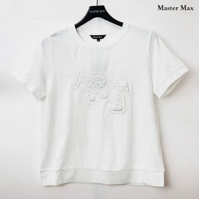 【Master Max】ART造型蕾絲拼貼短袖上衣(8417160)