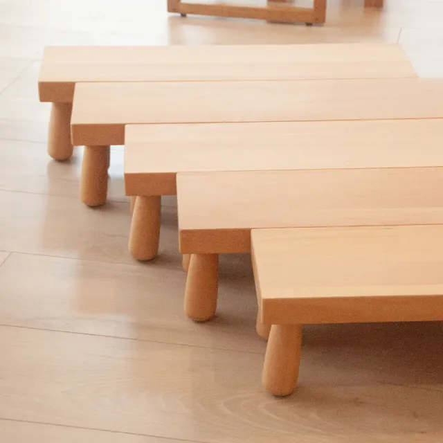 【eguchitoys】圓腳長板凳(兒童幼兒木製家具 穿鞋椅子 兒童禮物)