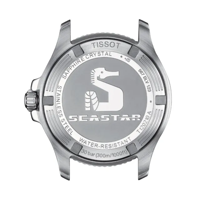 【TISSOT 天梭 官方授權】SEASTAR1000海星系列 半金 潛水女錶 母親節 禮物 推薦(T1202102105100)