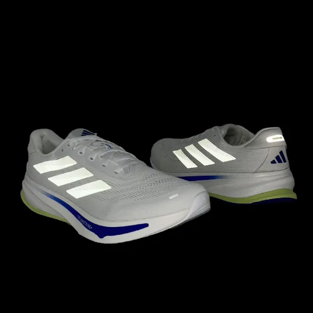 【adidas 愛迪達】慢跑鞋 Supernova Rise 2 M 男鞋 寬楦 白 綠 藍 緩衝 輕量 運動鞋 愛迪達(IH8712)