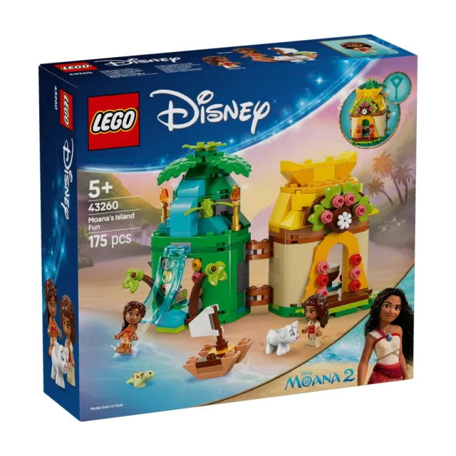 【LEGO 樂高】迪士尼公主系列 43260 莫娜的歡樂島(海洋奇緣 迪士尼公主 兒童玩具 禮物)