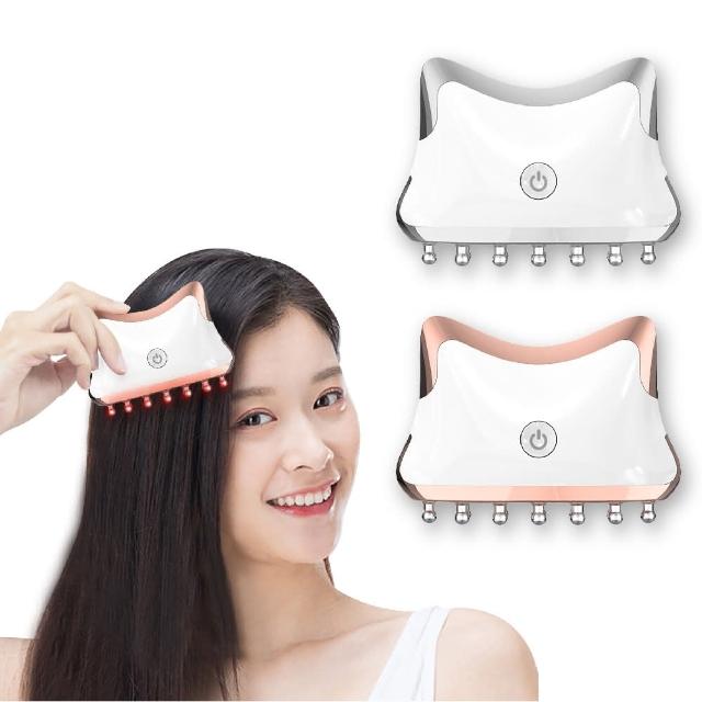 【Beroso 倍麗森】全方位頭部按摩器 頭皮梳 美喵機AB0053(頭皮保養 按摩儀 頭皮按摩器 雙11)