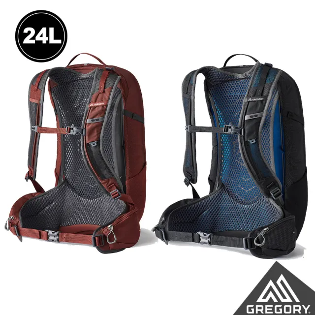 【Gregory官方直營】24L CITRO 多功能 登山背包 磚石紅 臭氧黑(抗撕裂 耐用 登山包 單日登山)