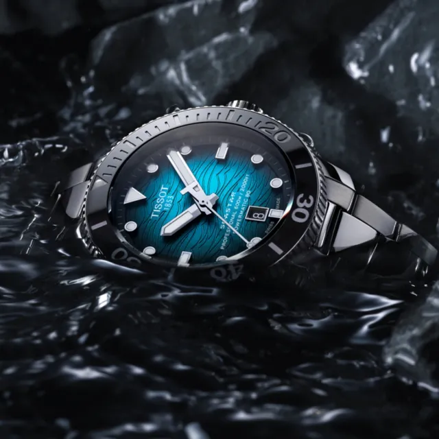 【TISSOT 天梭】SEASTAR2000海星系列 潛水機械腕錶 錶 週年慶 雙11 (T1206071104100)