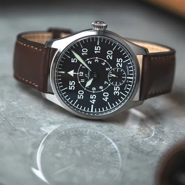 【Laco 朗坤】862119.2 搭載優質ETA 6498.2機蕊飛行員錶原型 復古飛行員錶 42MM(飛行錶 經典錶)