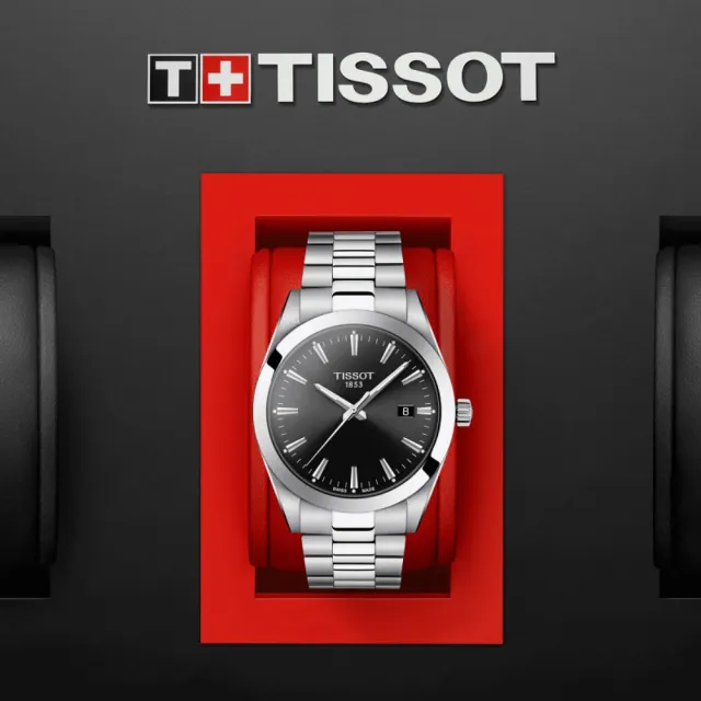 【TISSOT 天梭 官方授權】GENTLEMAN系列 正裝石英腕錶 母親節 禮物 推薦(T1274101105100)