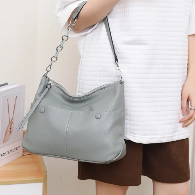 【VERTEX】頭層牛皮垂墜感兩用包-B